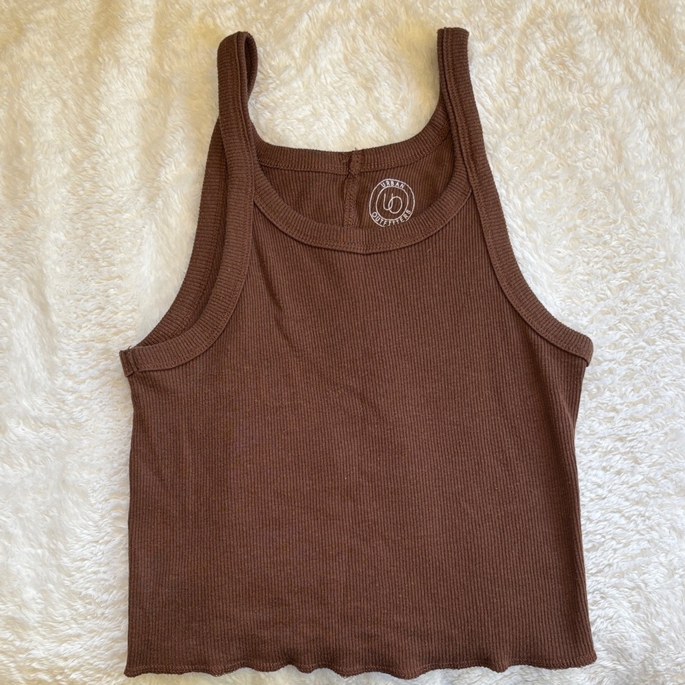 Urban Outfitters Chocolate Ribbed Tank Top